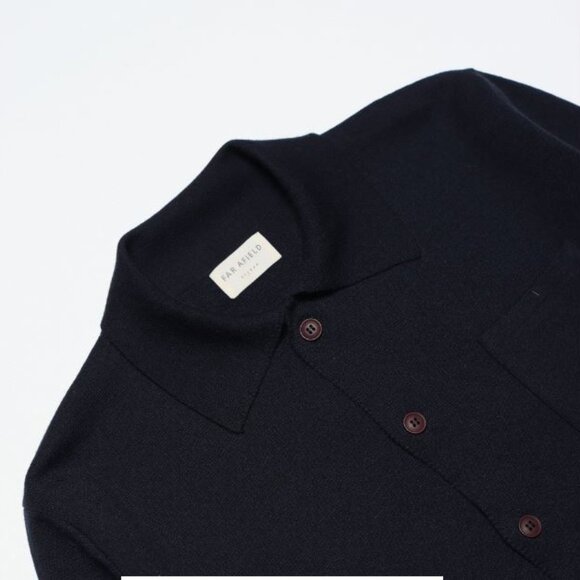 NWOT Far Afield Station Cardigan - Navy Merino Wool Blend - Picture 2 of 7